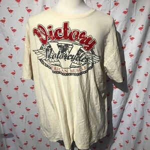 Victory Motorcycles Mens XXL Cream shirt A2856